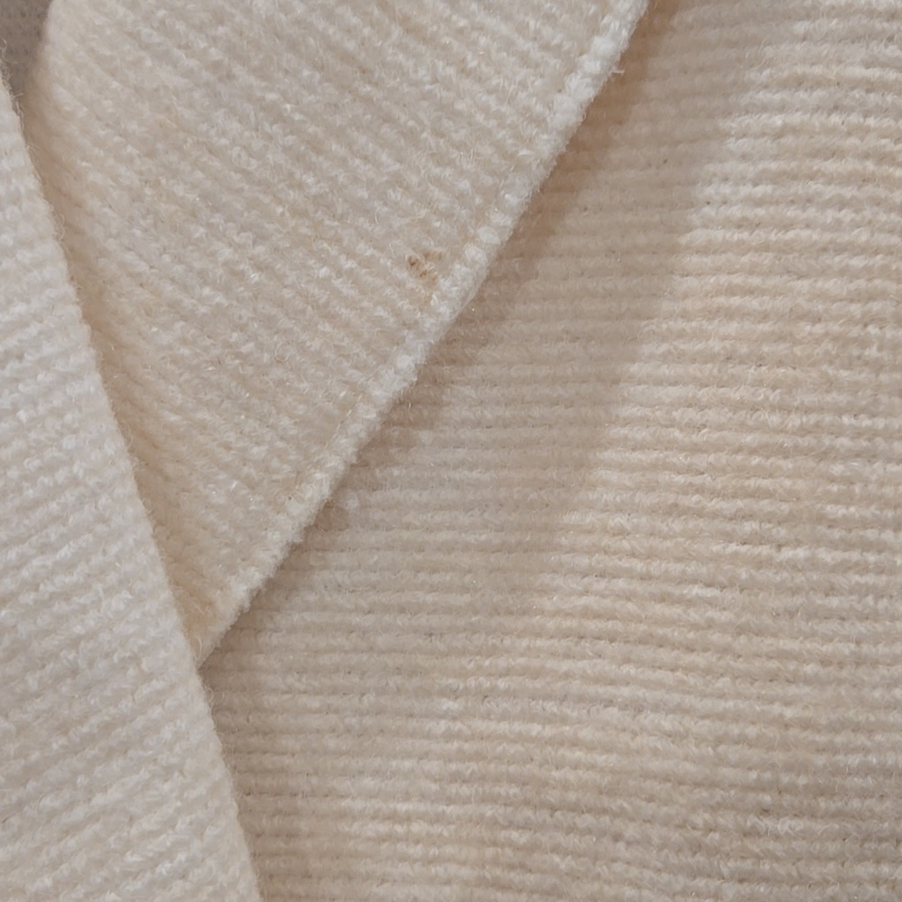 Zara Women's Blazer Coat, Wool Blend, Unlined, Creamy White, Buttons, Small - Picture 5 of 16